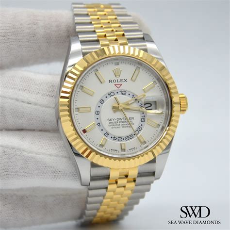 sky dweller rolex white face|rolex sky dweller price uk.